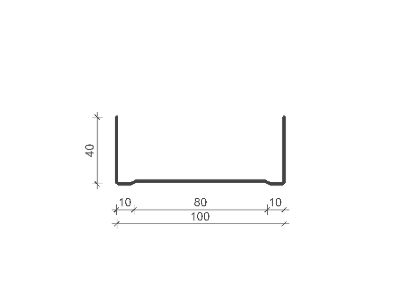 Profils UW 100 SUPER Loksnes biezums 0,6 mm (C3)